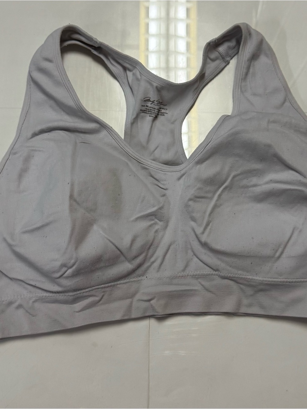 Marilyn Monroe white Racerback Athletic Sports Bra size 3XL